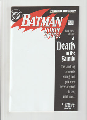 BATMAN #428 ROBIN LIVES (ONE SHOT) UNPUBLIUSHED ALTERNATE ENDING BLANK VARIANT