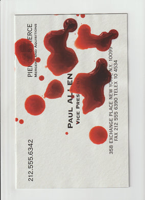AMERICAN PSYCHO #2 (OF 5) BRUDER BUSINESS CARD VARIANT